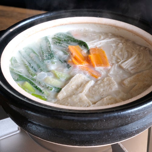 【土鍋レシピ】粟麩ごま豆乳鍋