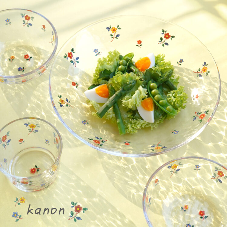 kanon　レトロポップな色絵ガラス
